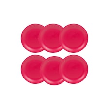 Unbreakable Reusable Plastic Dinner Plates | Pink | 6