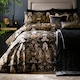 image 1 of Laurence Llewelyn-Bowen Suburban Jungle Duvet Cover Set Black/Gold