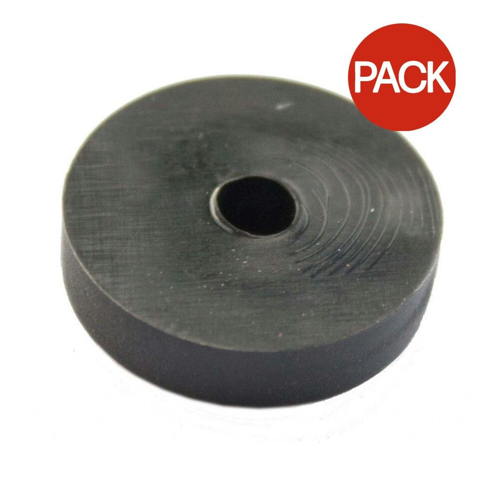 Robimatic Flat Tap Washer (Pack of 3) - Black - 0.75in