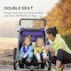 image 4 of HOMCOM 2 Seat Child Bike Trailer, Baby Bicycle Trailer for 2 Kids, Purple
