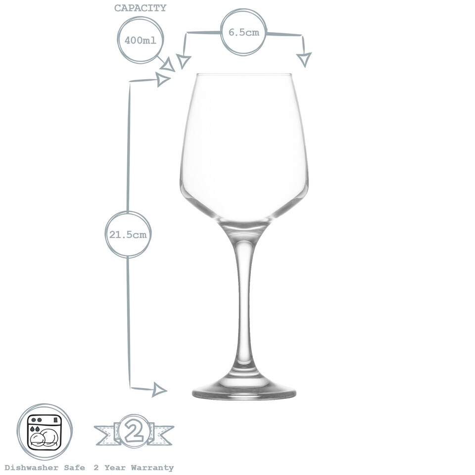 image 1 of LAV 12pc Lal Wine Glasses Set - Clear | Clear | Clear | 12