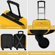 image 2 of Flight Knight Suitcase Sets 3 Piece, Large Suitcase, Extra Large Suitcase, easyJet Cabin Bag 45x36x20cm Underseat Carry On, 100+ Airlines Approved - BA, Ryanair Yellow | Yellow/Black  | Large