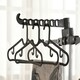 image 8 of HOMCOM Foldable Clothes Drying Rack Steel Garment Dryer with Casters Black
