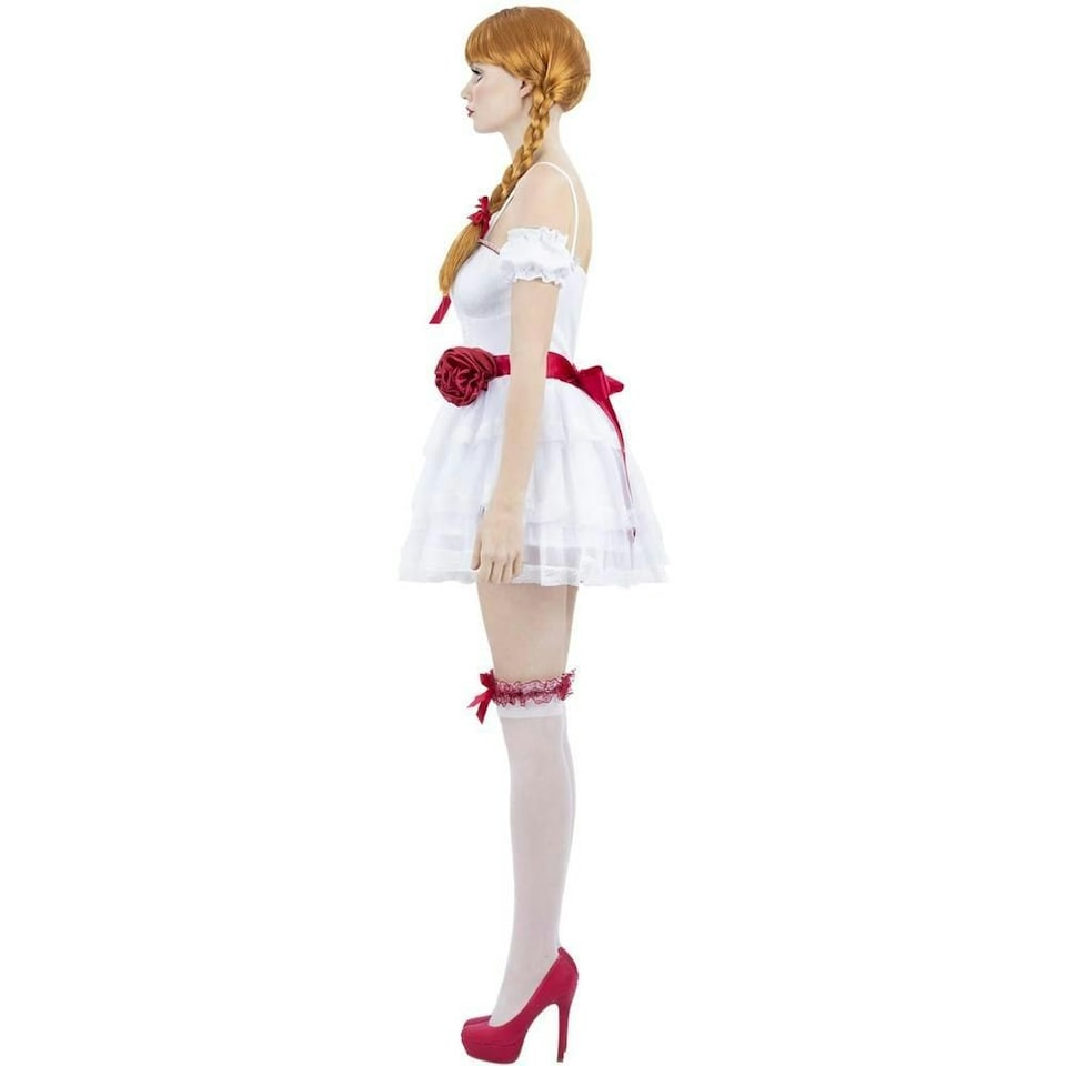 image 1 of Annabelle Womens/Ladies Mini Costume Set - White/Red - 6 UK 6