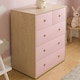 image 3 of Vida Designs Neptune 5 Drawer Chest of Drawers Bedroom Storage, Pink & Oak
