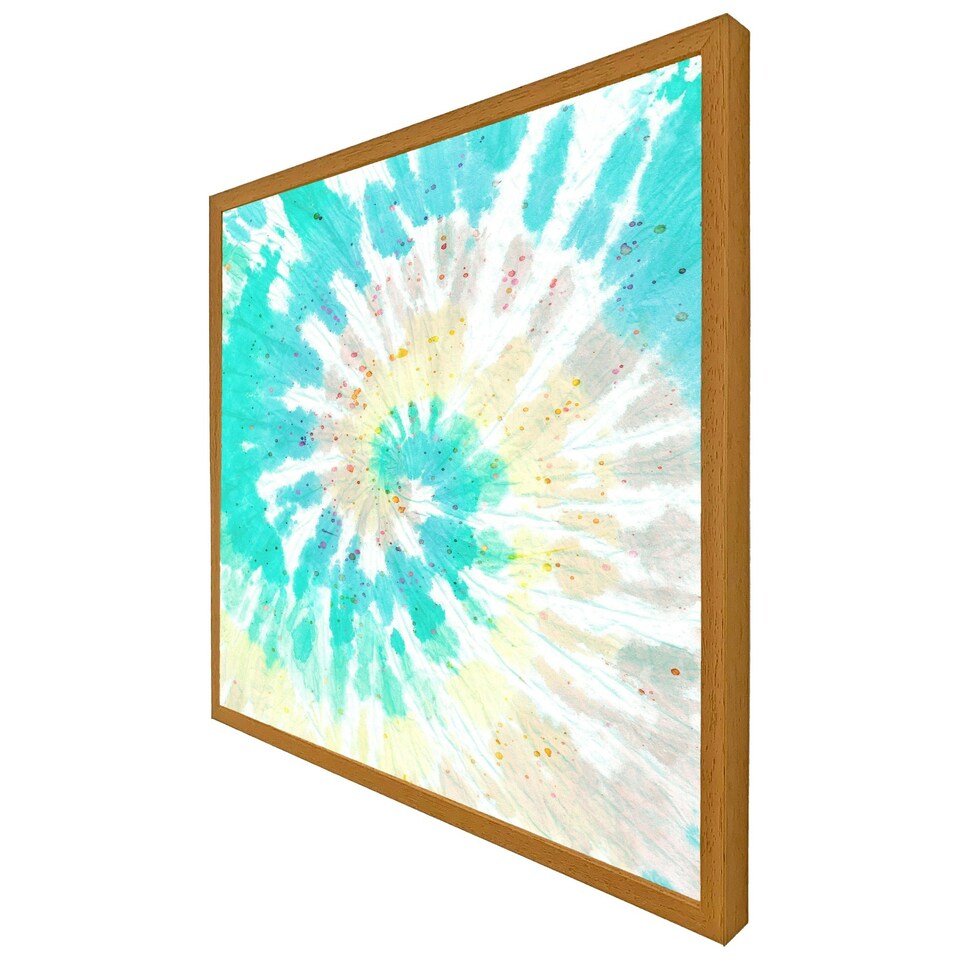 image 1 of Tie dye pattern shibori print (Picture Frame) Grey | XL