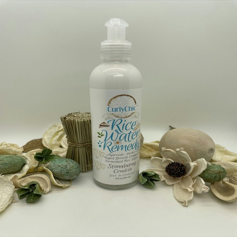 image 1 of Curly Chic Rice Water Remedy Stimulating Leave In Conditioner 239ml