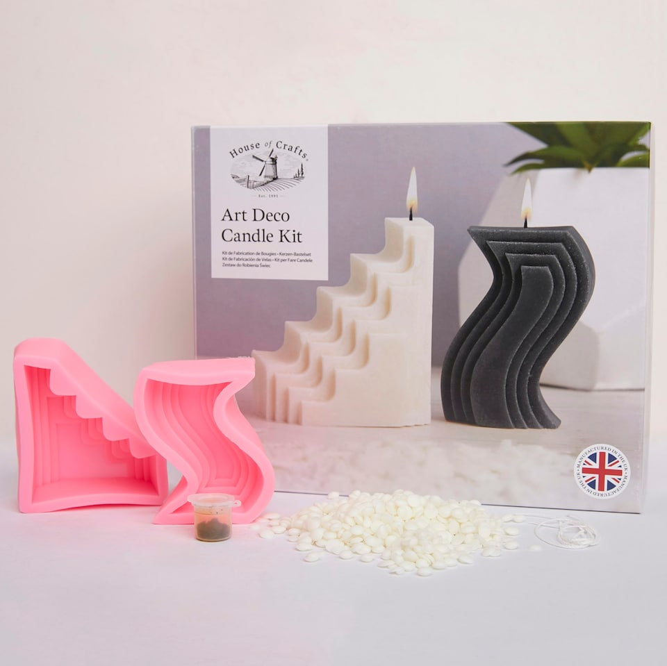 image 1 of House of Crafts Candle Making Art Deco, Multicoloured, Single Craft Kit