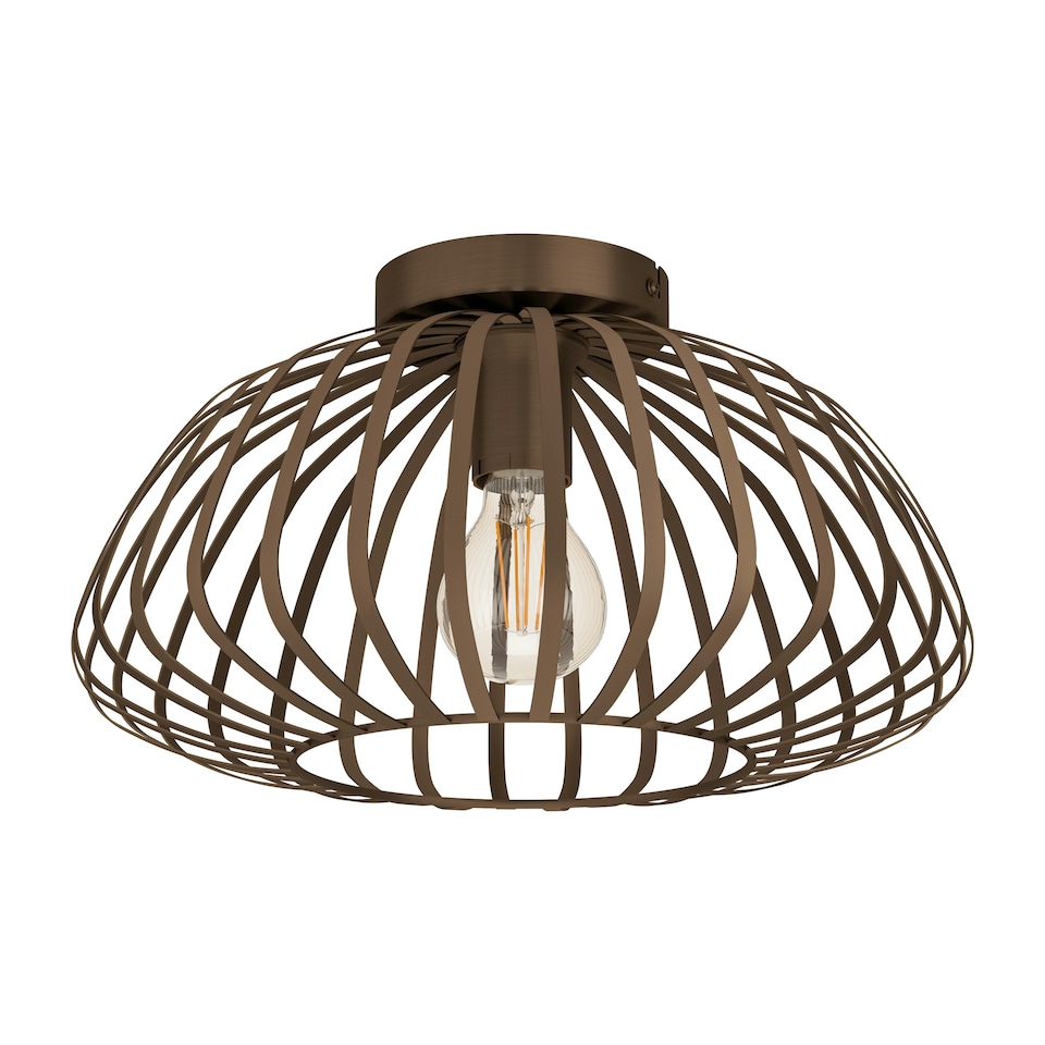 image 1 of EGLO Espinal Brown Steel Contemporary Ceiling Light
