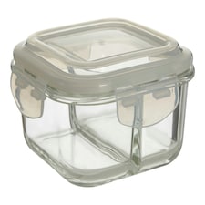 Interiors by Premier 800ml Square Food Storage Container, BPA-Free PP White Lid Kitchen Food Storage Container, Food Containers