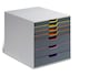 image 2 of Durable VARICOLOR Desktop Organiser 7 Drawer Colour Coded Modular Storage | A4+ | Grey