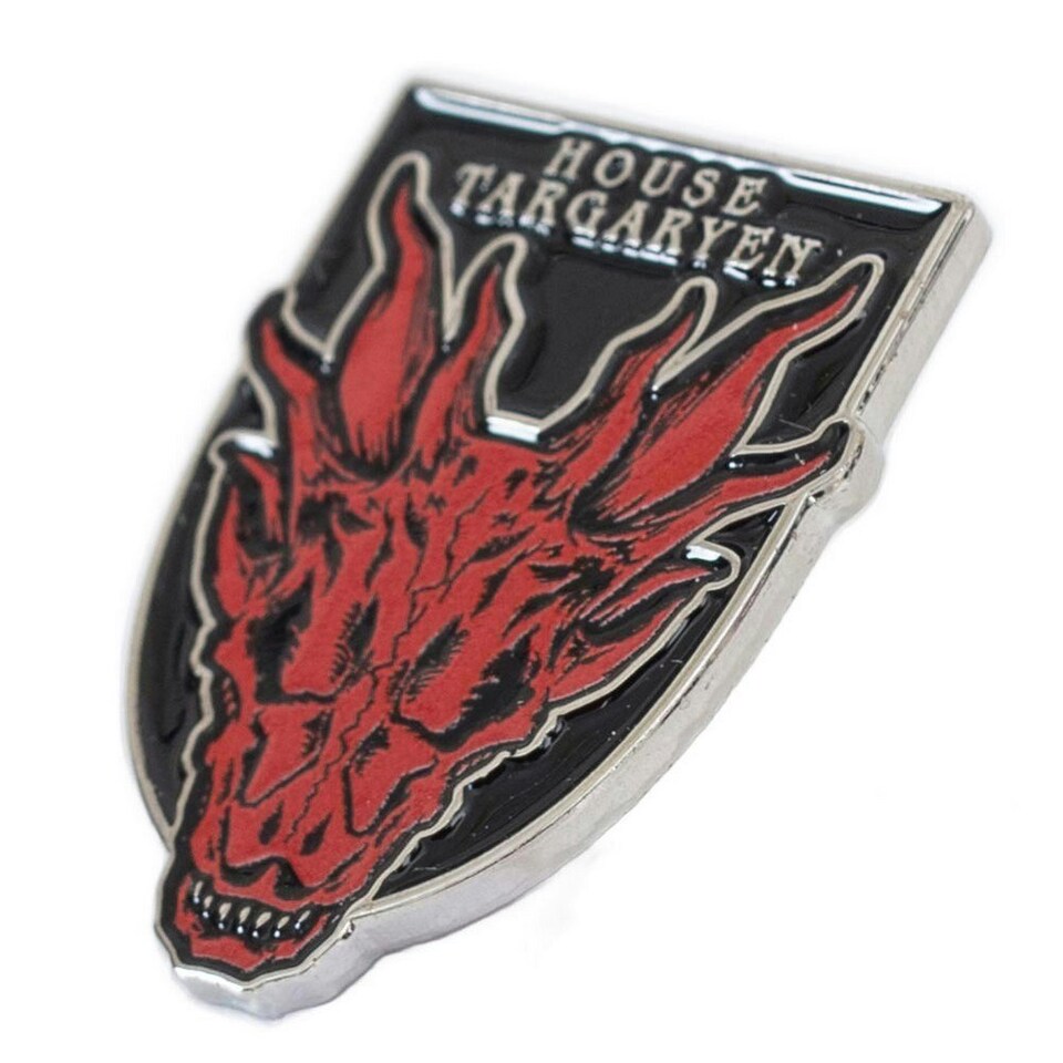 image 1 of House Of The Dragon Badge - Black/Red/Silver - One Size