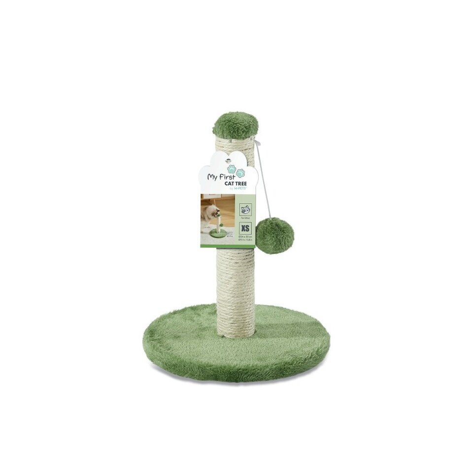 image 1 of M-PETS My First Cat Tree Pompom Green