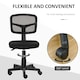 image 5 of Vinsetto Small Office Chair without Arms, Ergonomic Swivel Mesh Desk Chair | Black | One Size