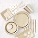 image 2 of Pack of 16 Gold Foil Stripes Stamped Luncheon Napkins