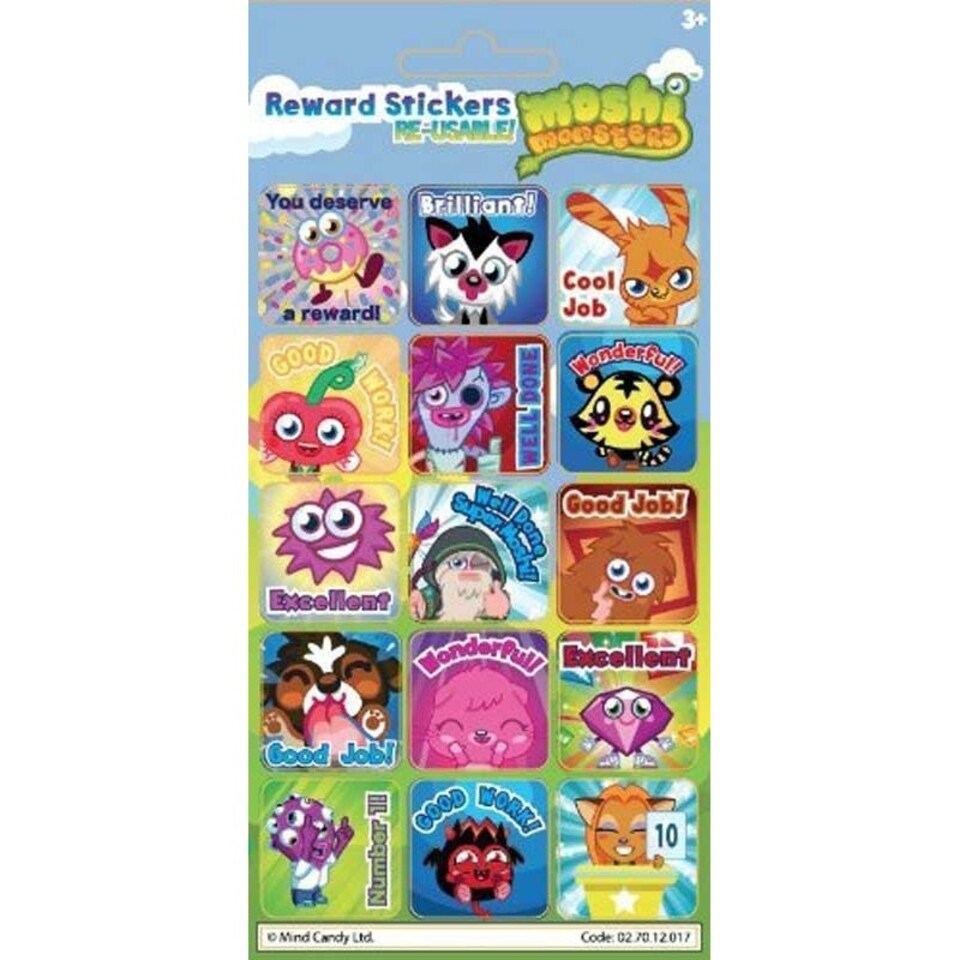 Moshi Monsters Foil Characters Reward Stickers - Multicoloured - One Size