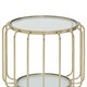 image 3 of Interiors by Premier Modern Gold Side Table, Contemporary Gold Side Table with Glass Top, Luxury Side Table for Living Room Gold