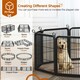 image 4 of Yaheetech 12 Metal Dog Playpen Panels, 80 × 60 cm Black