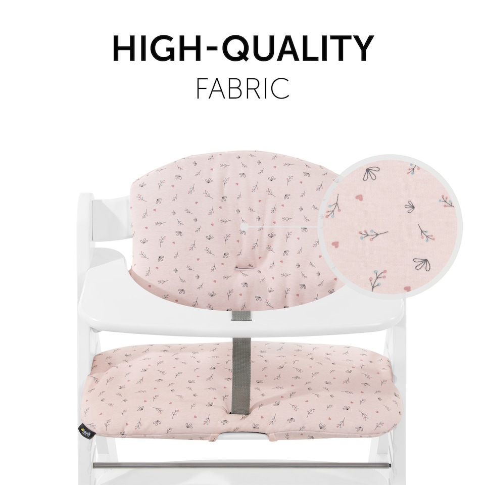 image 1 of hauck Highchair Pad Select - Jersey Flowers Rose