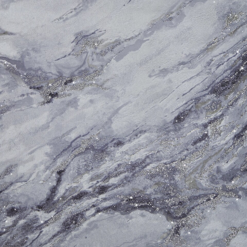 image 1 of Decadence Wallpaper in Light Grey and Blue Grey with Silver Glitter | Blue | Light Grey and Blue Grey with Silver Glitter | 53cm x 10m