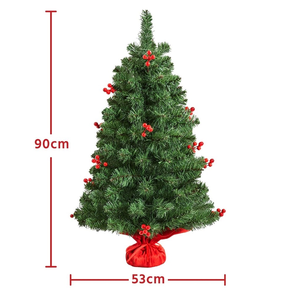 image 1 of Yaheetech Tabletop Artificial Christmas Tree with LED Lights