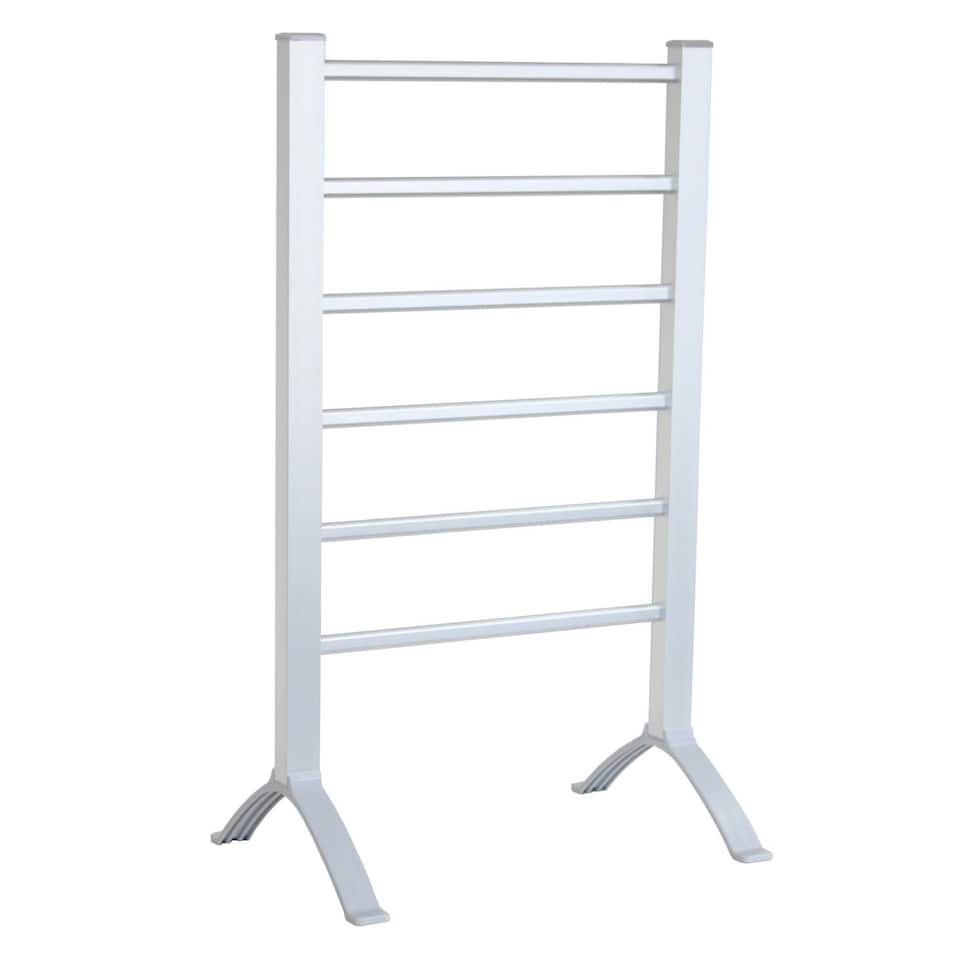 image 1 of Oypla Portable Aluminium Electric Towel Rail Warmer with 6 Heated Bars