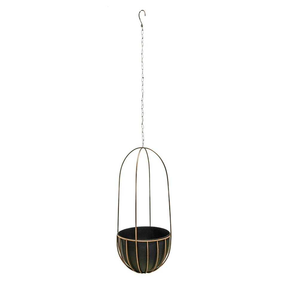 image 1 of Indoor Tall Kensington Hanging Planter Bronze