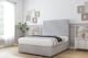 image 2 of Sloomy Manhattan Silver Naples Divan Bed With Mattress No Drawers With 54" Floor Standing Headboard 6' Super King | Silver | Silver | Super King | 1