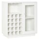 image 1 of HOMCOM Sideboard Wine Cabinet Cupboard Glass Door, Glass Holder & Wine Rack