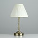 image 3 of ValueLights Vintage Antique Brass Touch Table Lamp With Pleated Cream Shade