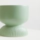 image 5 of Interiors by Premier Sage Green Planter, Durable Ceramic Construction Of Outdoor Pot, Cylindrical Design Garden Flower Planter Green