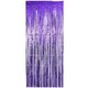 image 1 of Bright Purple Foil Door Curtain Backdrop 1.9m x 99cm - Pack of 3