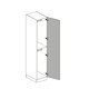 image 4 of Shaker Urban Oak Single Wardrobe with Double Rail Brown