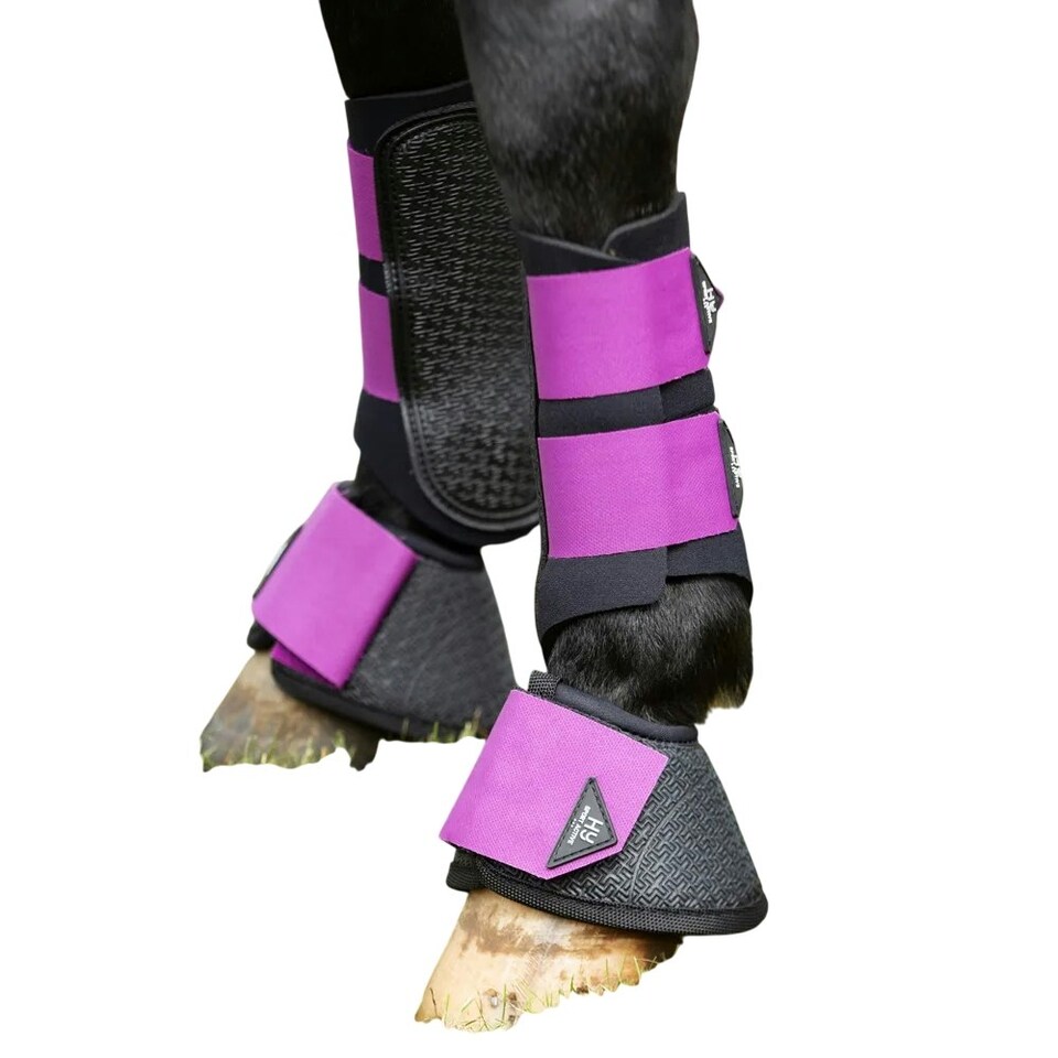 image 1 of Hy Sport Active Horse Brushing Boots - Royal Violet - L