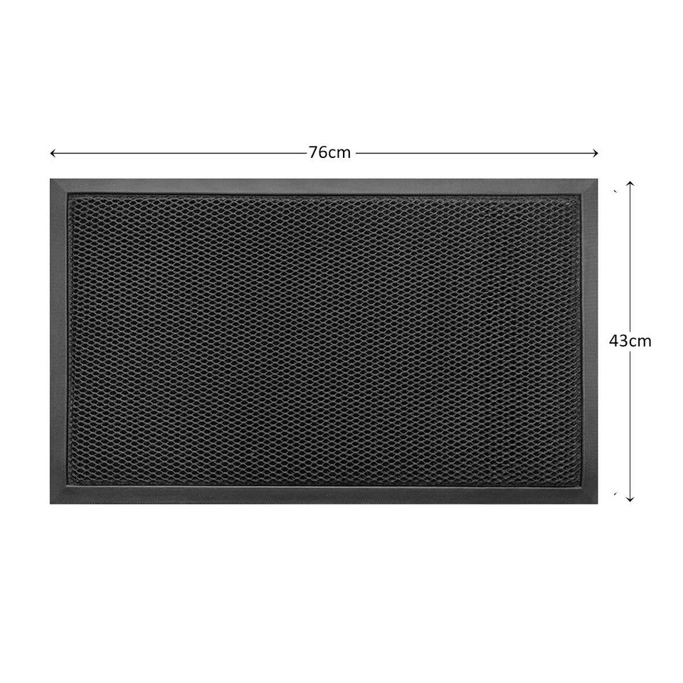 image 1 of Nicoman Black Meshmat Entrance Doormat 76cm x 43cm | Black | Black