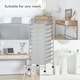 image 3 of VonHaus White 10 Drawer Storage Trolley With 360° wheels