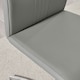 image 5 of Furniturebox 2x Willow Elephant Grey Faux Leather Chrome 'Z' Dining Chairs