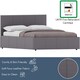 image 8 of Vida Designs Lisbon 4ft6 Double Ottoman Bed Storage Faux Leather, Grey, 135 x 190cm