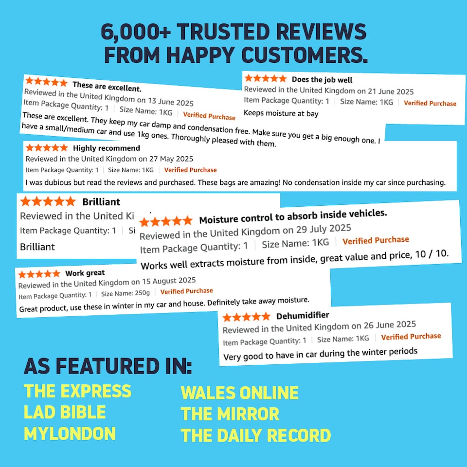 image 1 of Hillington 2 Pack 1KG Car Dehumidifier with Dashboard Mat - Professional Moisture Control & Anti-Slip Mounting