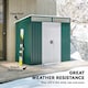 image 10 of Outsunny 6.5x4FT Garden Shed Lockable Metal Tool Shed Green