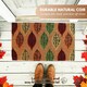 image 7 of Marco Paul Multicoloured Autumn Leaves Coir Doormat 75x45cm Seasonal Entrance Mat