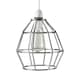 image 2 of ValueLights Contemporary Polished Chrome Metal Basket Cage Pendant Ceiling Light Shade
