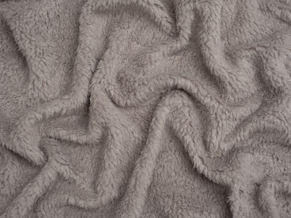 Minerva Core Range Grey Baby Soft Sherpa Fleece Fur Fabric for Dressmaking, Toy Making, 150cm / 59" Wide - per metre