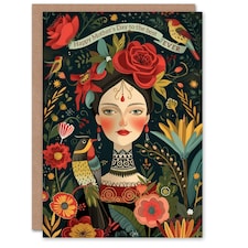 Mothers Day Card Best Ever Nature Exotic Flowers Mum Card