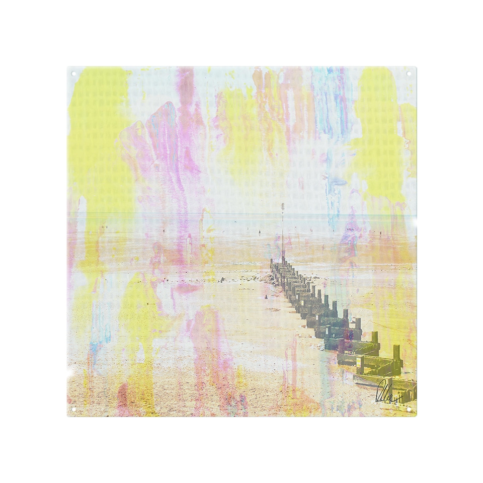 image 1 of Colourful Beach Splash Back | White