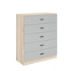 image 1 of Oak 5-Drawer Chest Cabinet | Brown | 1