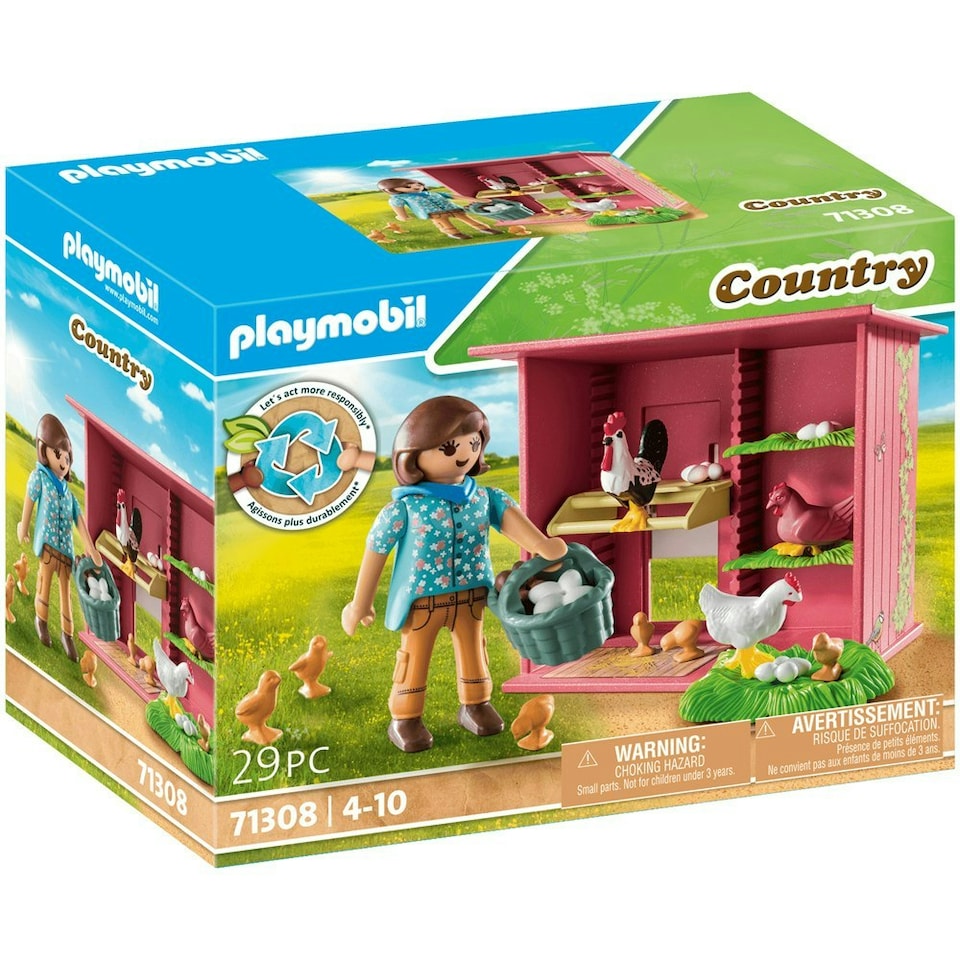 image 1 of Playmobil Country Hen House Playset with Figures