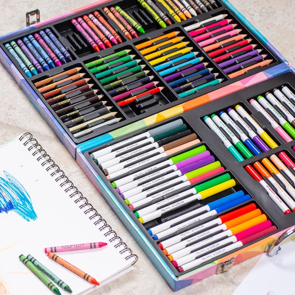 image 1 of Artworx Art Set For Kids - 122 Assorted Art Pieces & Carry Case