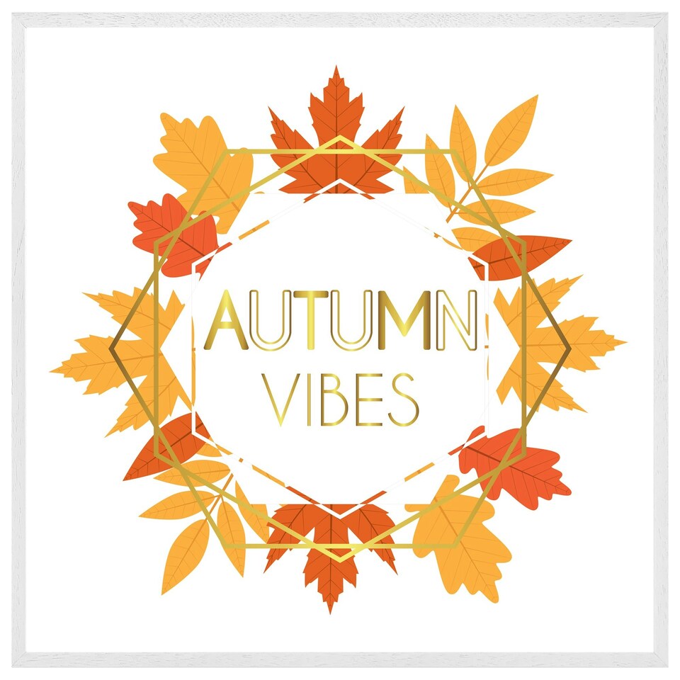 image 1 of Autumn vibes (Picture Frame) White | M