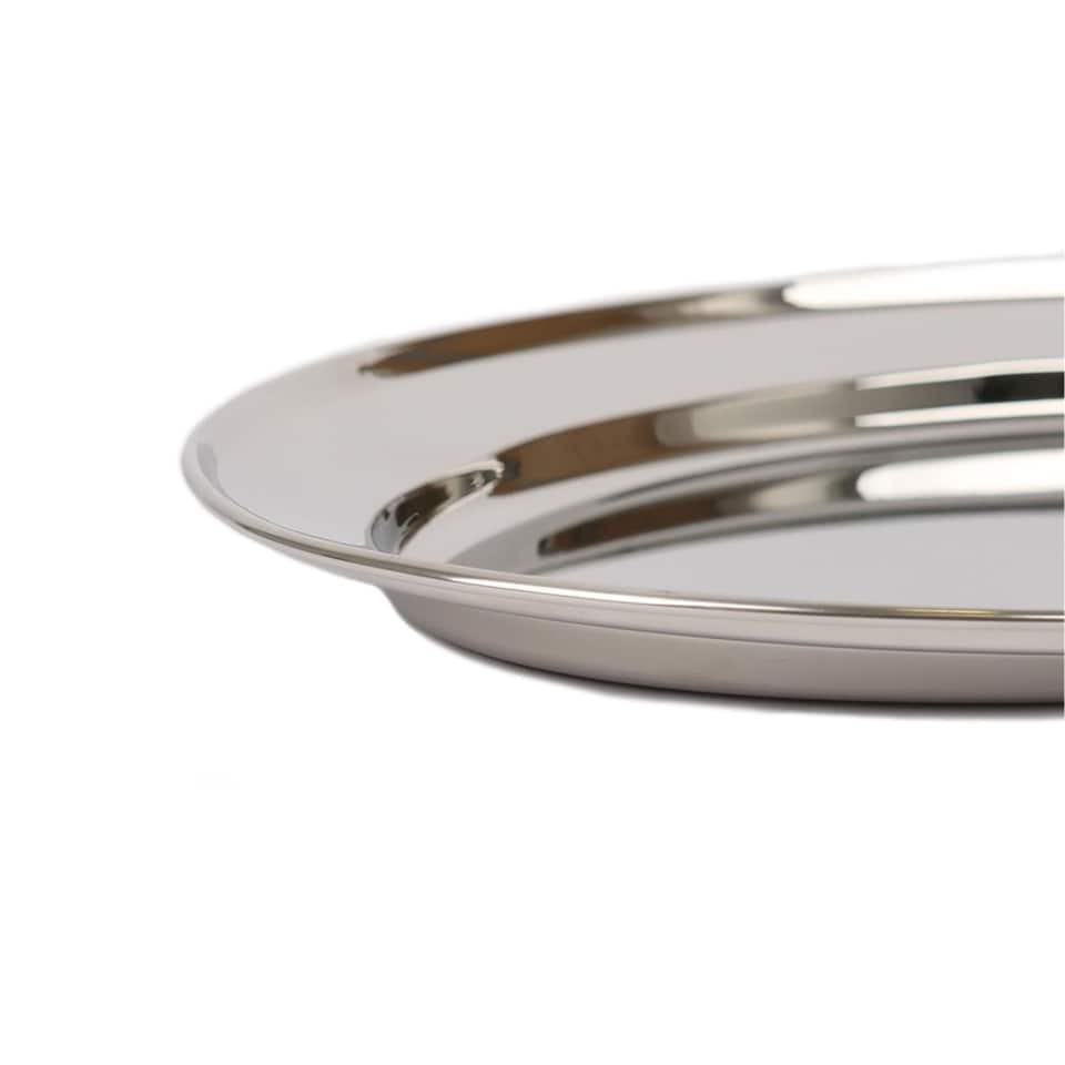 image 1 of Argon Tableware 3x Oval Serving Platters - 30 x 20.5cm - Stainless Steel Dinner Tray Oval Plate Small Appetizer Serving Dishes